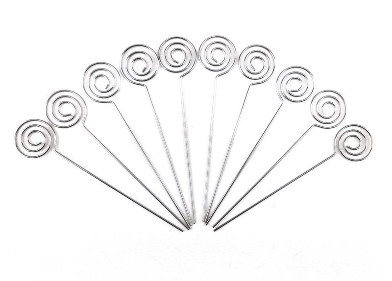  [AUSTRALIA] - Honbay 30pcs DIY Round Shape Ring Loop Craft Wire Clip Table Card Note Photo Memo Holder Metal Clamp Clay Cake Decoration Accessories