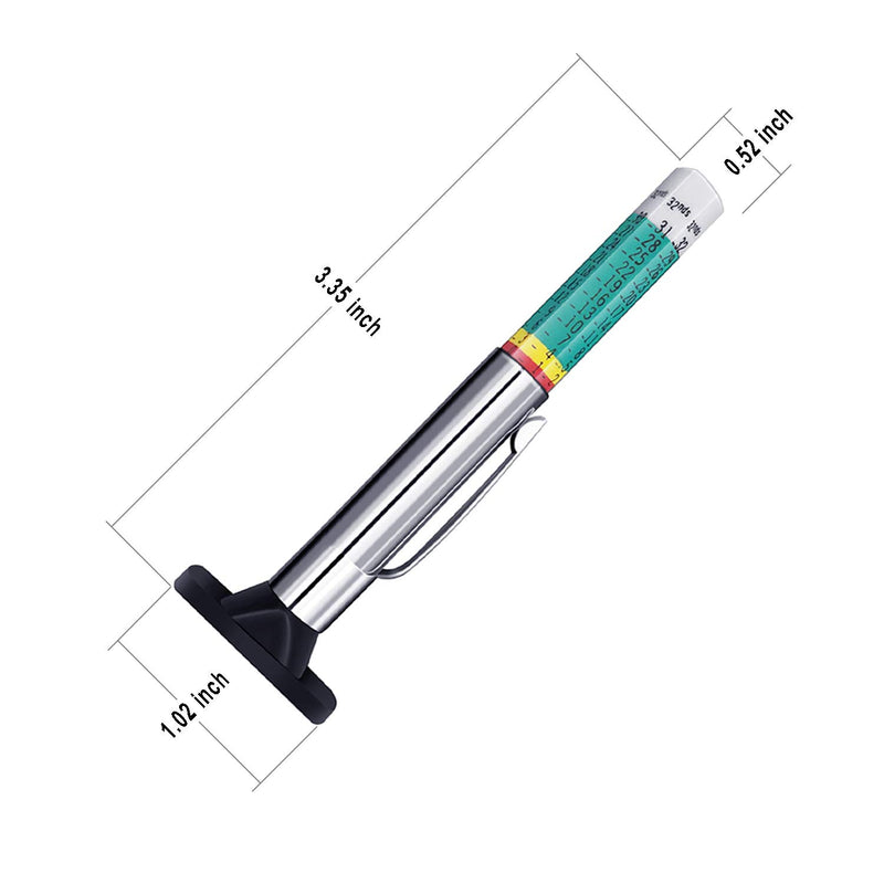  [AUSTRALIA] - GODESON 88702 Smart Color Coded Tire Tread Depth Gauge Pack of 2 2 Pack