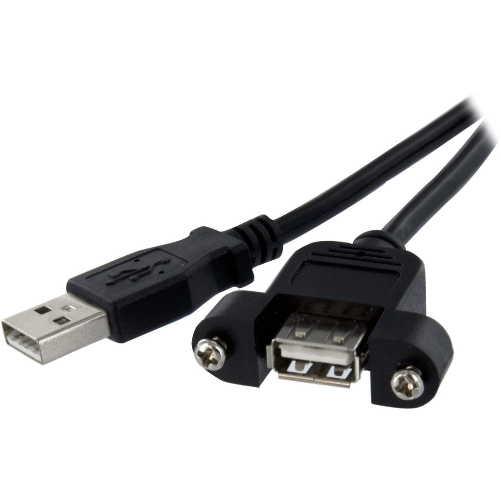  [AUSTRALIA] - StarTech.com 3 ft Panel Mount USB Cable A to A F/M - Panel Mount USB Extension USB A-Female to A-Male Adapter Cable 3ft - USB-A (F) Port (USBPNLAFAM3)
