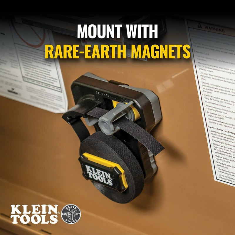  [AUSTRALIA] - Klein Tools 450-900 Cable Management, Hook and Loop Dispenser with 12-Foot x 3/4-Inch Tape Roll, Cuts Custom Length Cable Tie Strips, Black