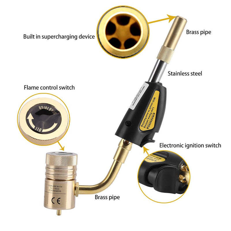  [AUSTRALIA] - Zerodis Turbo Torch Tips, Gas Self Ignition Turbo Torch Regulator Brazing Soldering Welding Plumbing Gun Tool Home Accessory