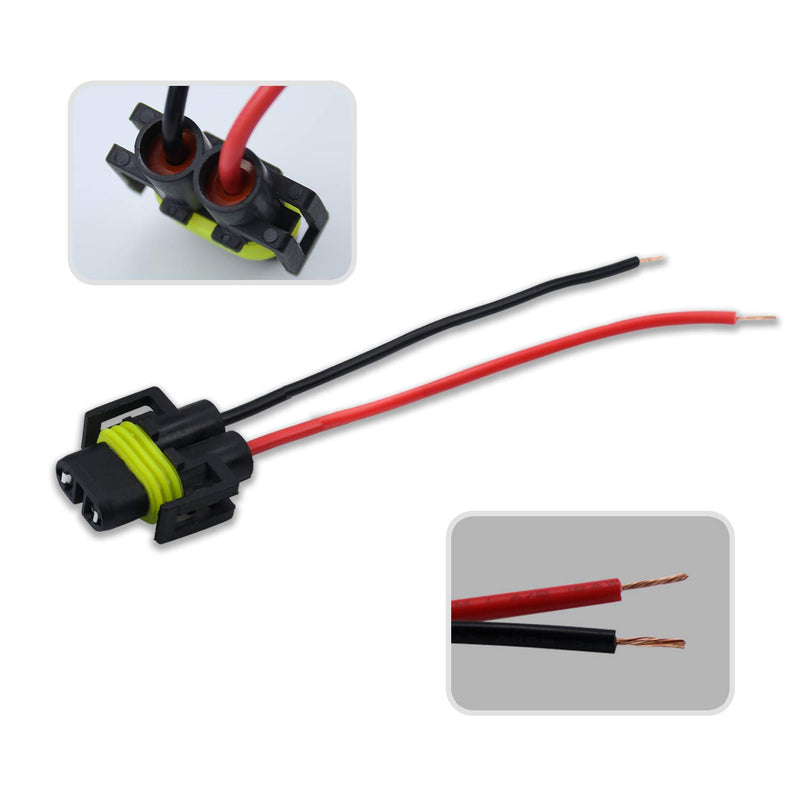 iBrightstar H11 H9 H8 Female Adapter Wiring Harness Sockets Wire For Headlights or Fog Lights - LeoForward Australia