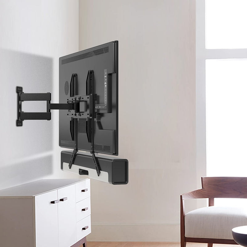  [AUSTRALIA] - WALI Sound Bar Mount Bracket, for Mounting Above or Under TV, with Adjustable 3 Angled Extension Arm, Fits Most 23 to 65 Inch TVs, up to 33 lbs (SBR202) SoundBar Bracket