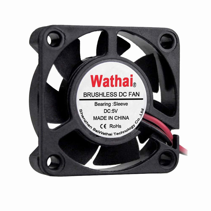  [AUSTRALIA] - 2 Packs Wathai 40mm x 40mm x 10mm 5V Brushless DC Cooling Case Fan