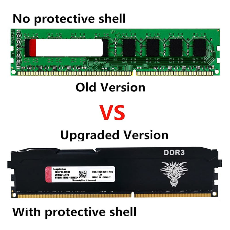  [AUSTRALIA] - Yongxinsheng 16GB (8GBx2) DDR3 1866MHz (PC3 14900) CL11 Desktop Memory 240Pins 1.5V Non-ECC Unbuffered Ddr3 UDIMM RAM - Black DDR3 (8GBx2) 1866Mhz