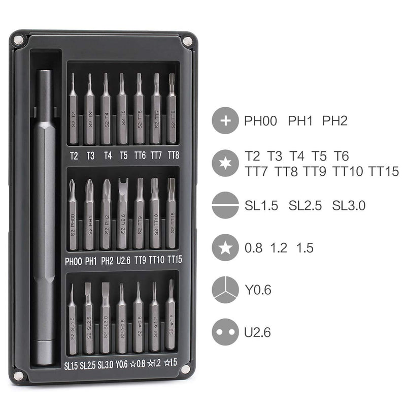  [AUSTRALIA] - Precision Screwdriver Set with 21 Bits,Electronics Repair Mini Tool Kit, Small Magnetic Torx Screwdriver Set Fixing Most Electronics as iPhone, MacBook, Watches, Laptop, Camera (21 in 1) 21 in 1