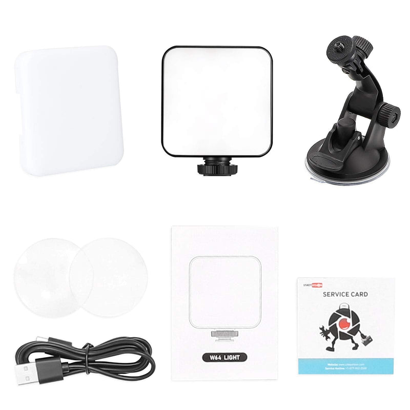  [AUSTRALIA] - USKEYVISION Video Conference Light Kit with Suction Cup & Built-in Battery, Zoom Lighting for Online Meeting Class, Compatible with Laptops,Tablets & Smartphones (UVZL-1)