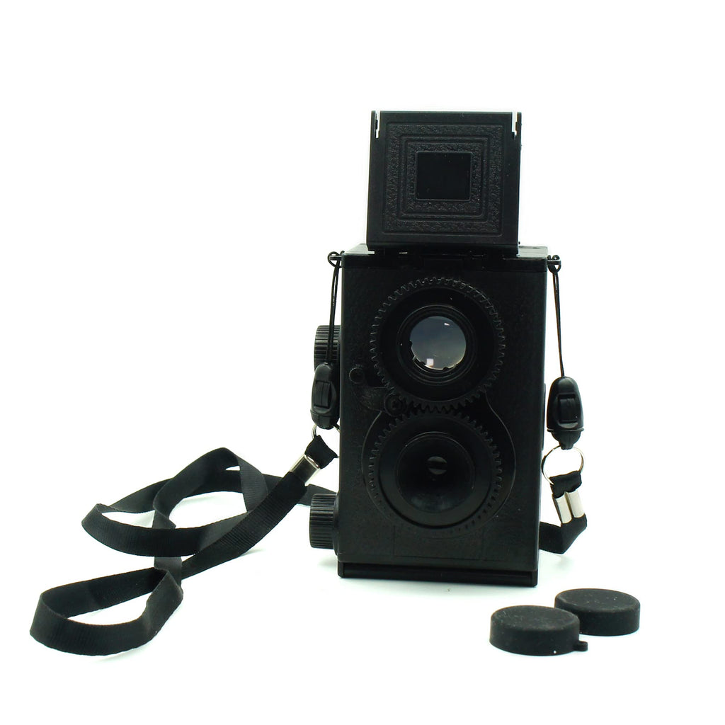  [AUSTRALIA] - NC Film Camera,Twin Lens Reflex(TLR),135Film Camera,Use 35mm Film,Reusable Camera,Finished Product(Black) black