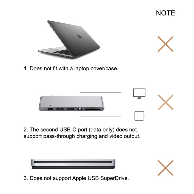  [AUSTRALIA] - Purgo USB C Hub Adapter for MacBook Pro M1 2020 and MacBook Air M1 2020, with HDMI, 100W PD, TB 3, 2 USB 3.0 and SD/Micro Card Readers – Space Grey (PG-TC401)