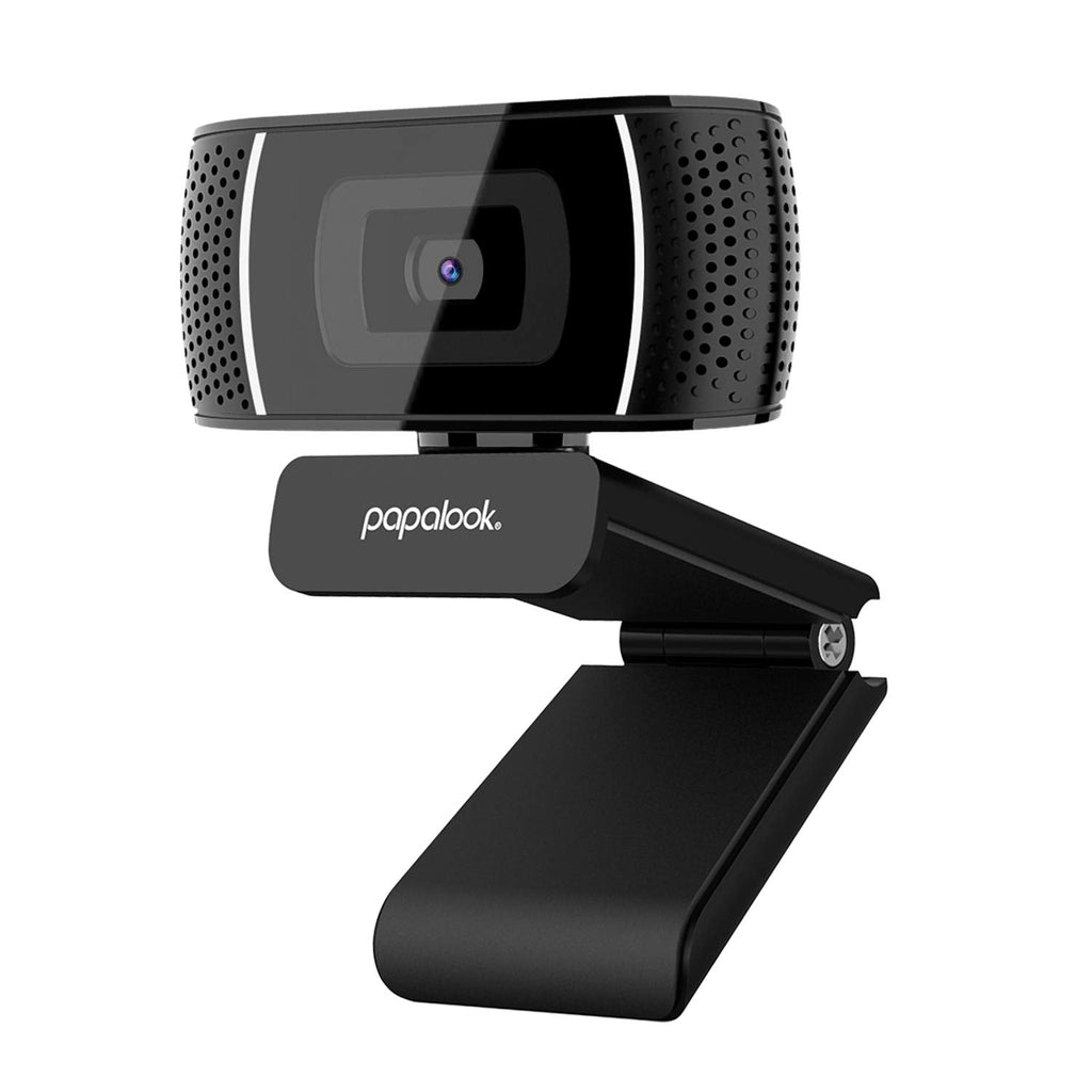  [AUSTRALIA] - Webcam 720P with Microphone, PAPALOOK PA327 HD Webcam USB Computer Camera with Built-in Microphone, Flexible Rotatable Clip, Video Live Streaming for PC Mac Laptop Tablet Desktop