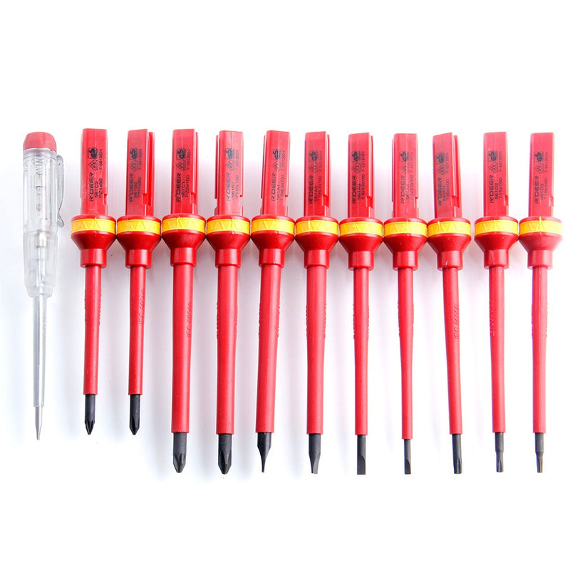  [AUSTRALIA] - RDEER 1000V Insulated Screwdriver Set CR-V Magnetic Phillips Slotted Pozidriv Torx Screwdriver