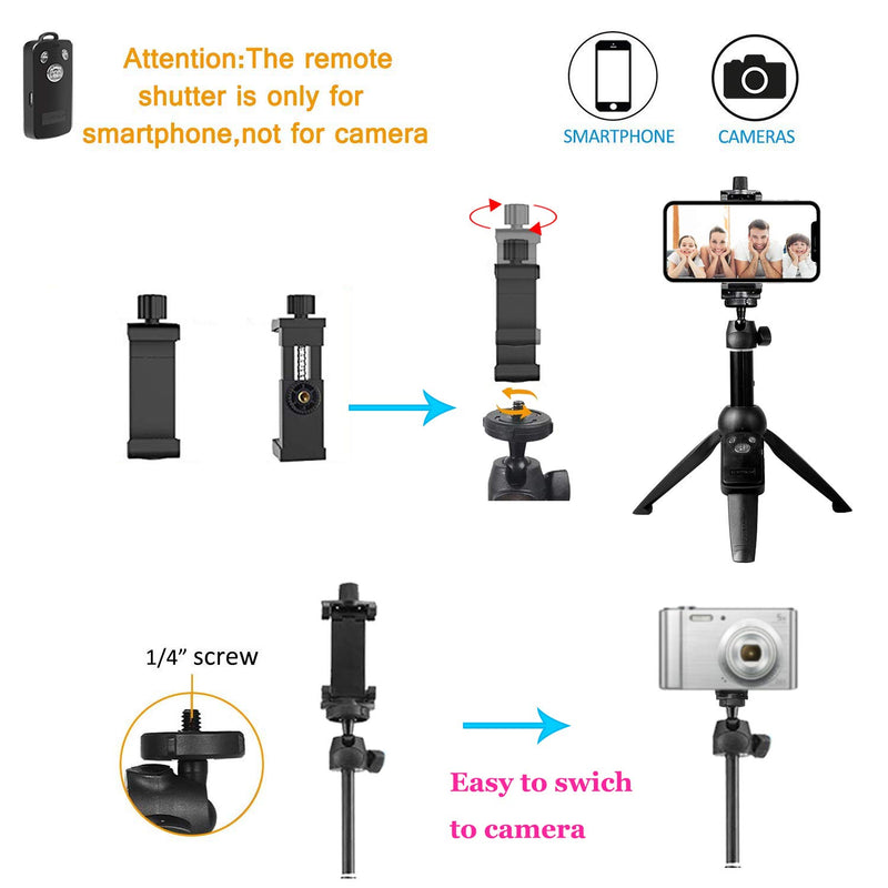  [AUSTRALIA] - Portable 40 Inch Aluminum Alloy Selfie Stick Phone Tripod with Wireless Remote Shutter Compatible with iPhone 13 12 11 pro Xs Max Xr X 8 7 6 Plus, Android Samsung Smartphone