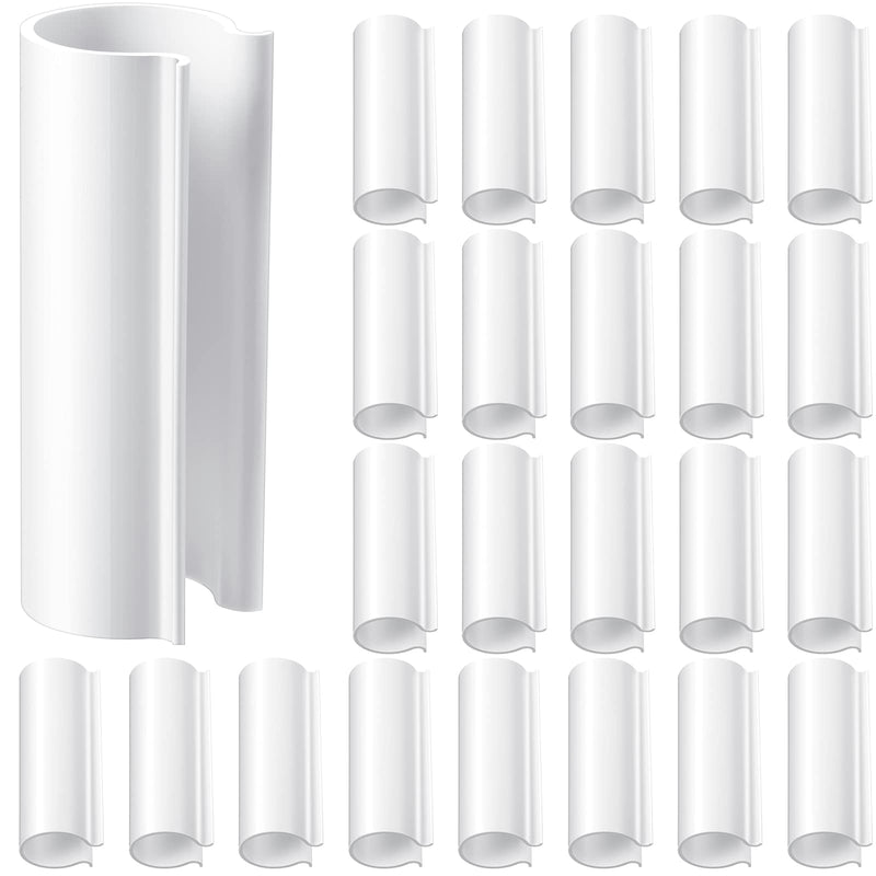 [AUSTRALIA] - 32 Piece Clamp for PVC Pipe Greenhouses, Row Covers, Shelters, Bird Protection, 2.4 Inches Long(White,for 1/2 Inch PVC Pipe) White for 1/2 Inch PVC Pipe