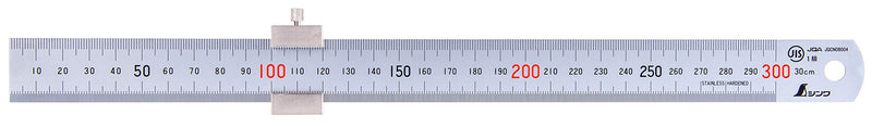  [AUSTRALIA] - Shinwa 3-D-76752 300mm Metric Steel Rule with Ruler Stop from Tyzacktools