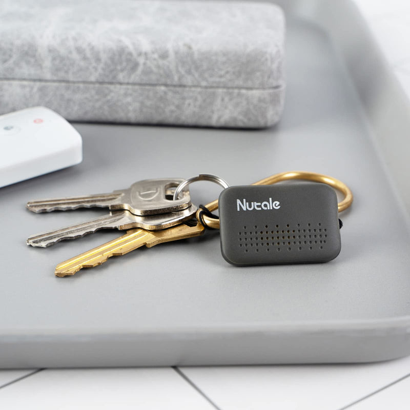  [AUSTRALIA] - Nutale Key Finder Mini, Bluetooth Tracker Item Locator with Key Chain for Keys Pet Wallets or Backpacks and Tablets Batteries Include (Black, 4 Pack)
