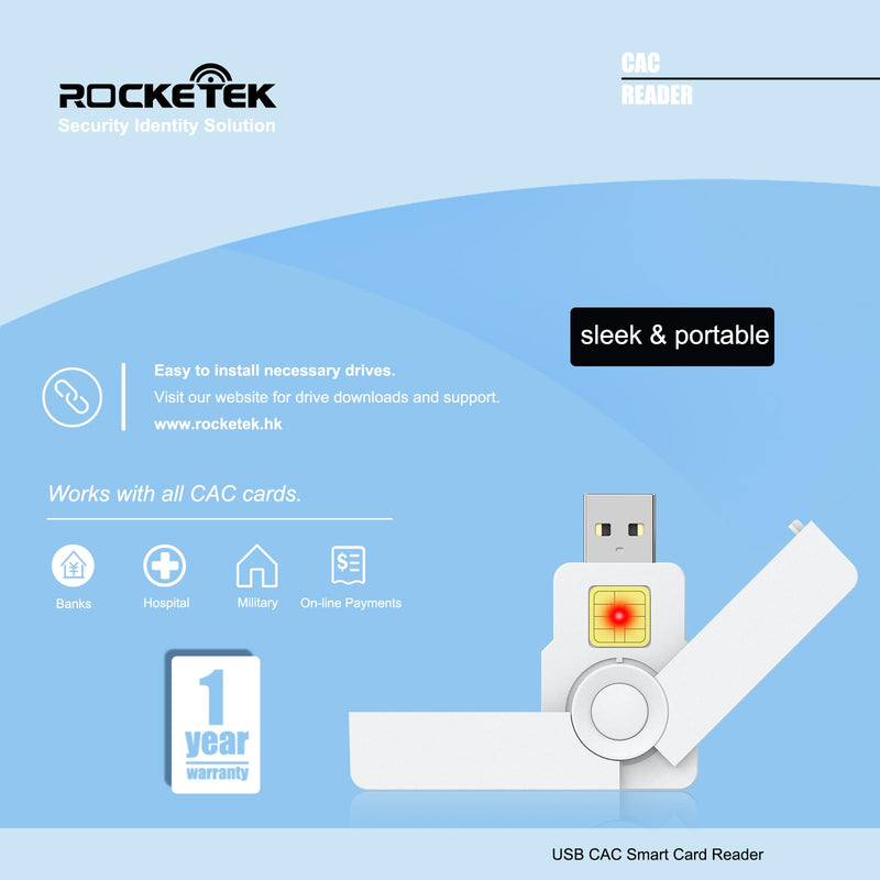  [AUSTRALIA] - CAC Reader, DOD Military USB Common Access CAC Card Reader, Smart Card Reader Compatible with Windows, Mac OS and Linux 335