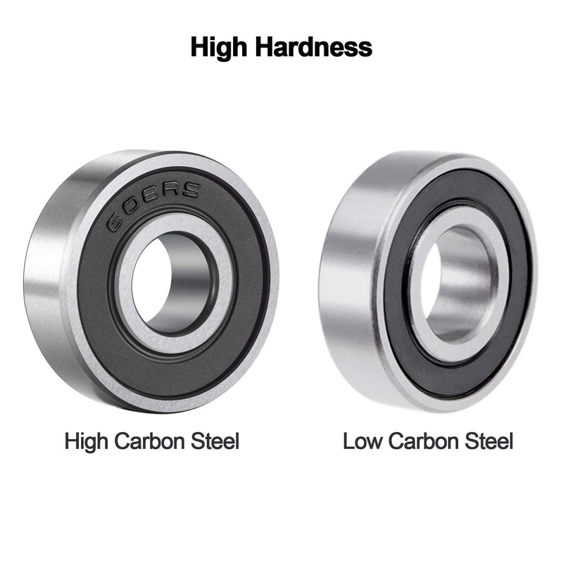  [AUSTRALIA] - ANCIRS, 20 Pack 608-2RS Ball Bearing - Double Rubber Sealed Shielded Miniature Deep Groove 608rs Bearings for Skateboards, Inline Skates, Scooters, Roller Blade Skates & Long boards (8mm x 22mm x 7mm) 2RS Carbon Steel