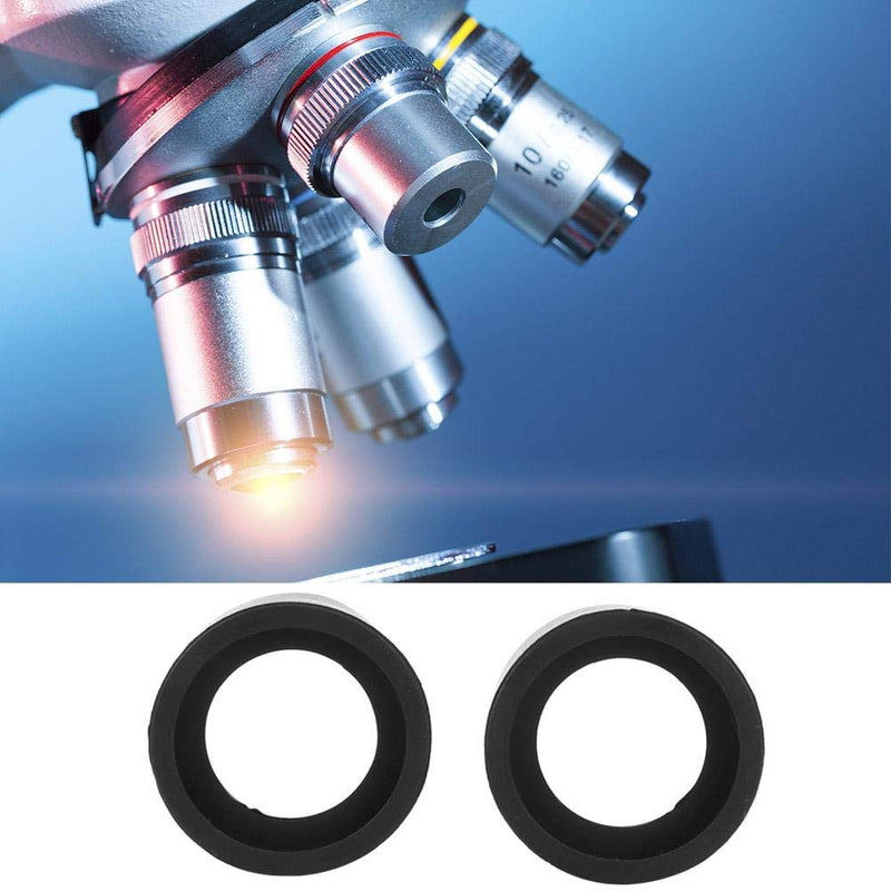  [AUSTRALIA] - 2PCS Eyepiece Cover Eyepiece Guard Soft Rubber 36mm Diameter Stereo Microscope Accessory for 32-36mm Stereo Microscope(Flat Angle)