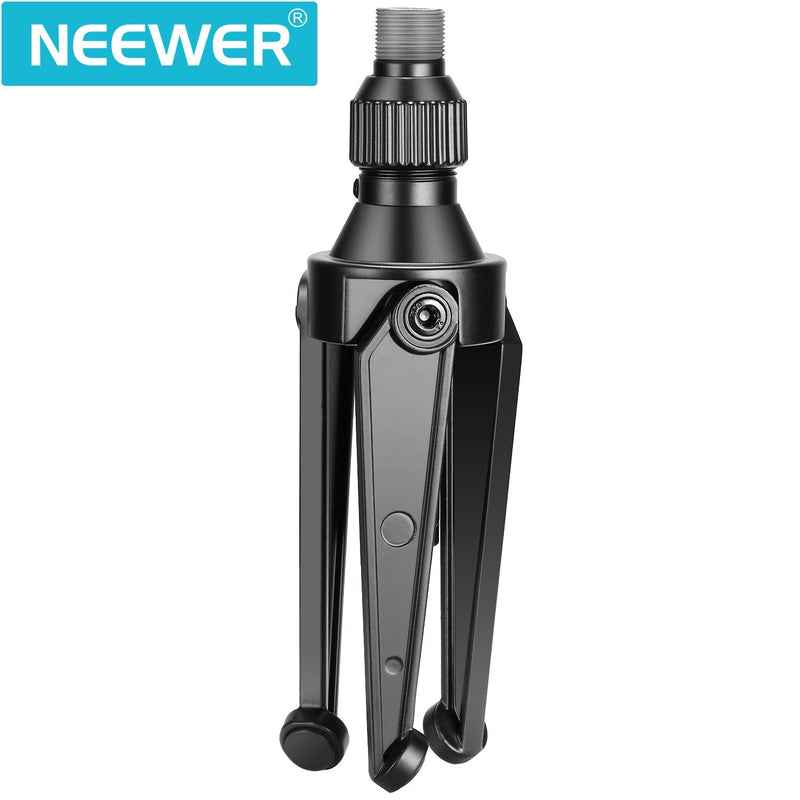  [AUSTRALIA] - Neewer Foldable Iron Mini Desktop Microphone Tripod Stand, Adjustable Height 4.9 -7.5 inches/12.5 -19 centimeters for Lectures, Podcasts, Online Chat, Meeting, Screencasts and More (NW-050)