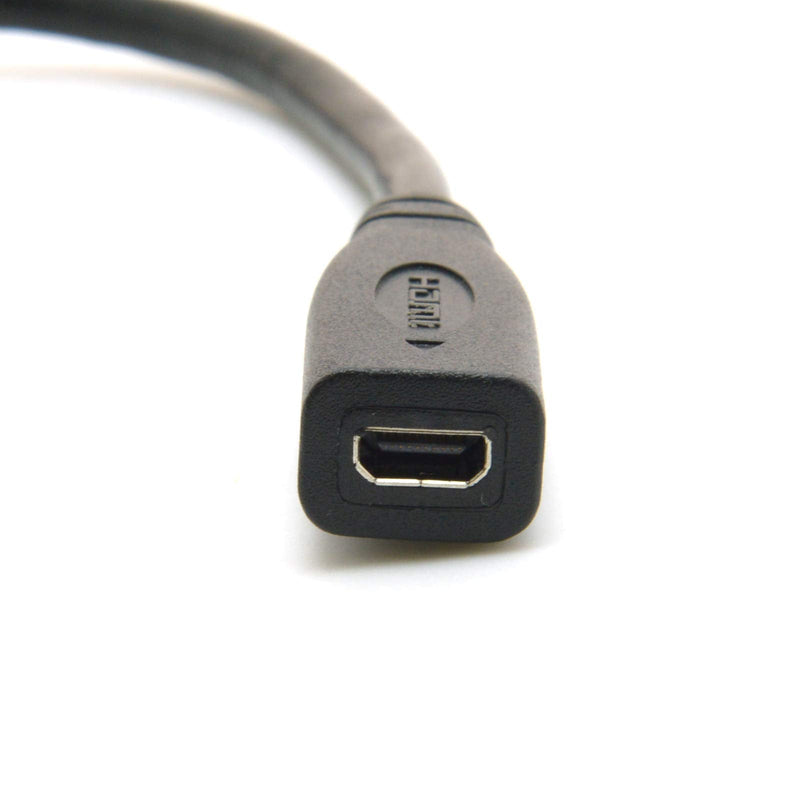 [AUSTRALIA] - CY Type D Micro HDMI v1.4 Socket Female to Type C Mini HDMI Male Convertor Adapter Cable 10cm