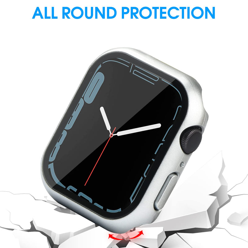  [AUSTRALIA] - Tiorecime 20 Pack Case for Apple Watch Series 8 & 7 45mm with Tempered Glass Screen Protector, Ultra-thin Shockproof Hard PC Protective Cover, All-around Edge Bumper Compatible with iWatch S8 S7 45mm