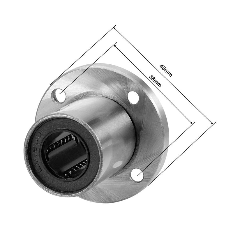  [AUSTRALIA] - uxcell LM16UU Round Flange Linear Ball Bearings, 16mm Bore Dia, 28mm OD, 37mm Length(Pack of 2)