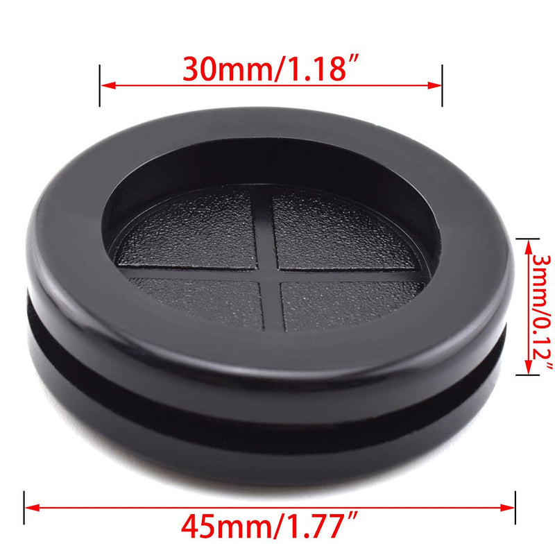  [AUSTRALIA] - Firewall Rubber Grommets 1-3/16" ID 1-1/2" Drill Hole Double-Sided Hole Plugs for Wire Protection - 4 PCS 1-3/16" ID x 1-1/2" Drill Hole Dia