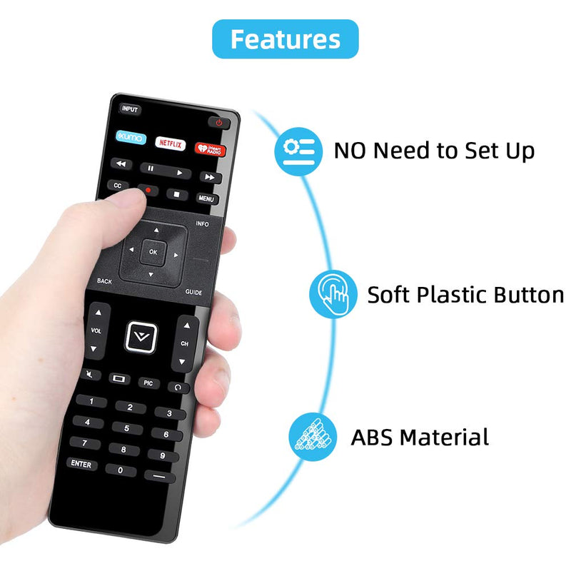  [AUSTRALIA] - UNOCAR Replacement Remote for Vizio Smart TV Remote XRT-122 and Vizio Smart TV 4K UHD HDR HDTV SmartCast Internet Vizio D E Series LED LCD 24 28 32 39 40 43 48 50 55 58 60 65 70 inch TV Netflix XUMO