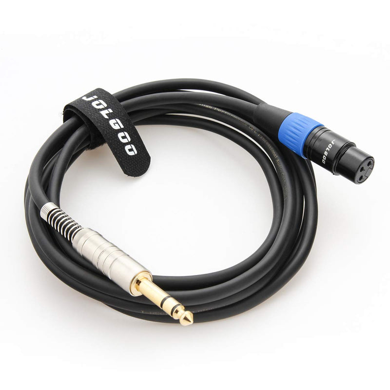  [AUSTRALIA] - XLR Female to 1/4 Inch 6.35mm TRS Plug Balanced Interconnect Cable, XLR to Quarter inch Cable, 10 Feet, for Microphone,Mixer,Guitar,AMP,Speakers - JOLGOO XLR Female to 1/4 TRS Male