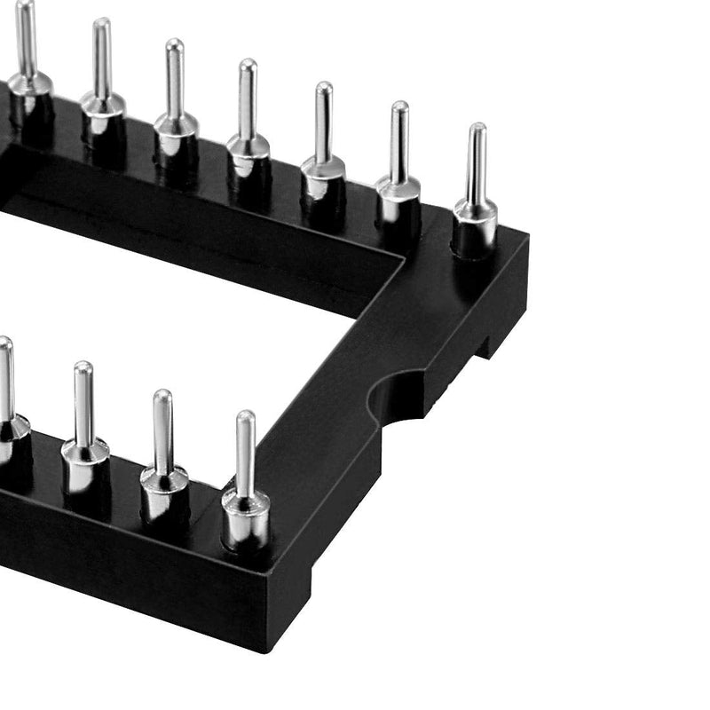  [AUSTRALIA] - uxcell 10pcs DIP IC Chip Socket Adaptor 2.54mm Pitch 15.24mm Row Pitch 2 Row 24 Round Pins Soldering