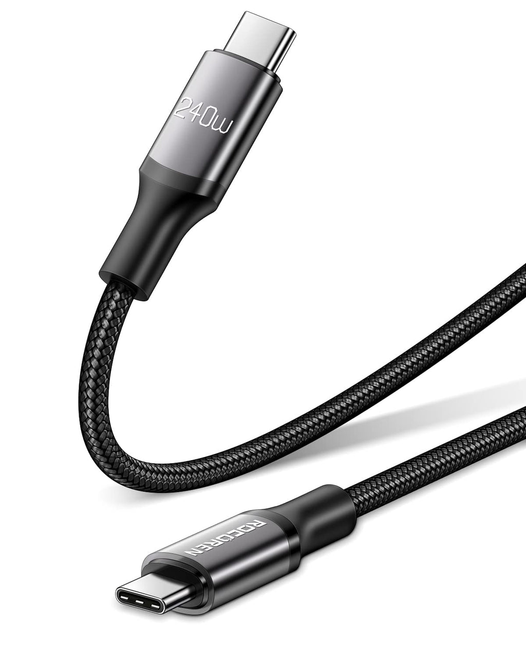  [AUSTRALIA] - Rocoren 240W PD3.1/QC5.0 USB C to USB C Cable 10ft, Compatible with 140W 100W Fast Charging, 480 Mbps Data Transfer, Compatible with MacBook Pro/Air, iPad Pro/Air, Samsung Galaxy S23/22/21, Laptops 3M
