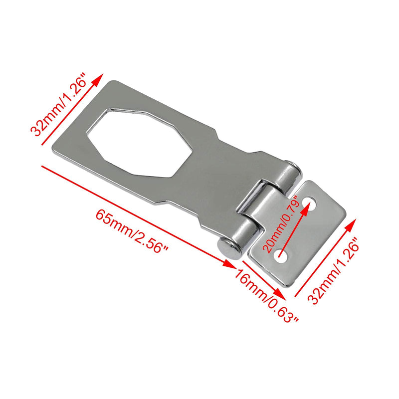  [AUSTRALIA] - Kyuionty 2Pcs Keyed Hasp Locks 2.5 Inch Twist Knob Keyed Locking Hasp, Metal Safety Hasp Latches Keyed Different for Small Doors, Cabinets (Sliver) Sliver