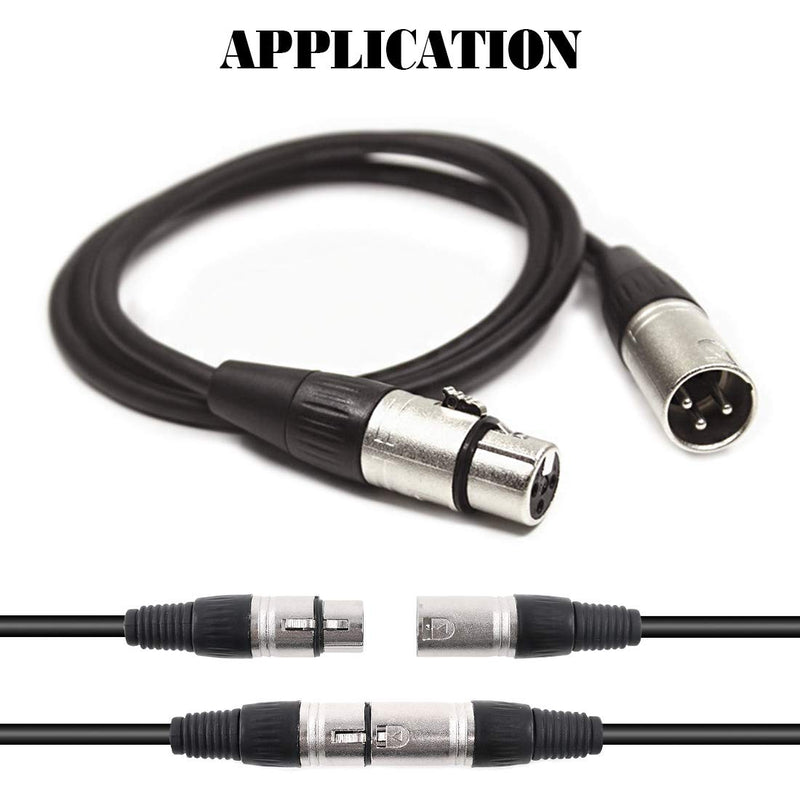  [AUSTRALIA] - Glarks 20 Pack XLR 3 Pin Male/Female Plugs Audio Mic Microphone Cable Plug Connector Audio Socket, Black Sliver Housing