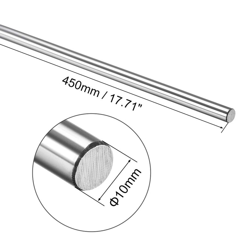  [AUSTRALIA] - uxcell 10mm x 450mm Hardened Rod Chrome Plated Linear Motion Shaft/Guide