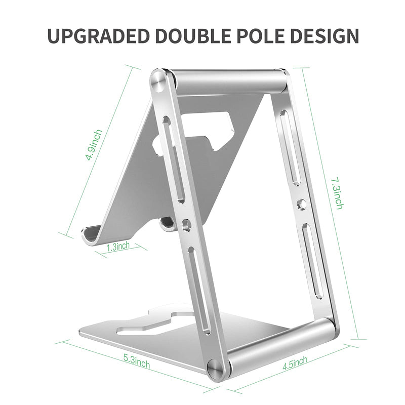  [AUSTRALIA] - Foldable Tablet Stand Holder – Aluminum Adjustable iPad Stand Dock for Desk , Desktop Tablet Mount Compatible with iPad Pro 12.9, iPad Mini Air 4, Surface Pro, Switch, Kindle, 4"-13" phone and Tablets