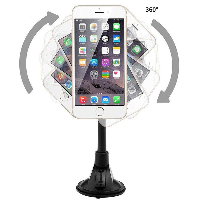  [AUSTRALIA] - WeTest Universal Magnetic Cradle Windshield Dashboard Cell Phone Mount Holder with 7.8 Inches Flexible Aluminum Arm