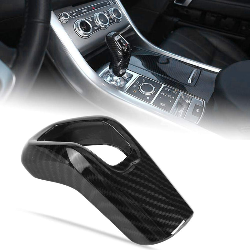  [AUSTRALIA] - Qiilu Gear Shift Knob Cover Trim Carbon Fiber Interior Gear Shift Knob Protector Cover Trim Sticker for Land Rover Range Rover Sport 2014 2015 2016 2017