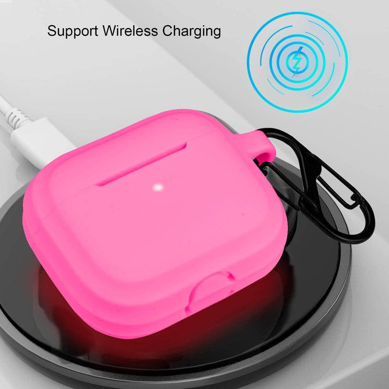  [AUSTRALIA] - Case Airpods 3 Replacement for Apple AirPods 3rd Generation 2021, Pink Airpod 3 Gen Silicone Protective Skin Sleeve Accessory Glow in Dark for Girl, Women - LEFXMOPHY Glow Pink