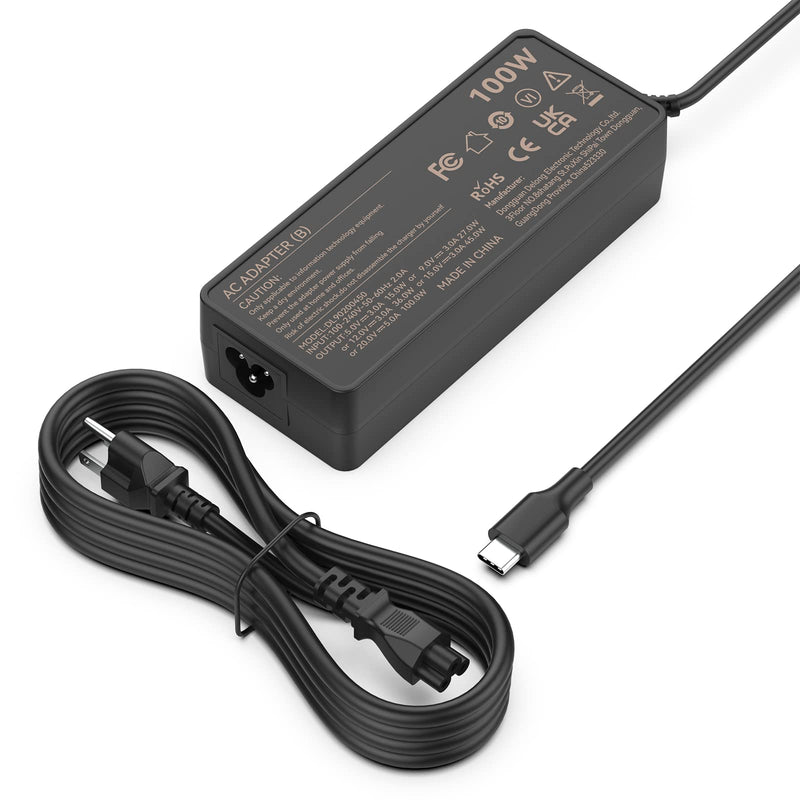  [AUSTRALIA] - USB C Laptop Charger 100W Type-C Laptop Power Adapter Compatible with Lenovo Thinkpad Carbon x1 5th 6th Gen, IdeaPad 13" 720 Y400 Y500 P580 P500, Dell/Lenovo/HP/Acer/Samsung/LG/Razer USB-C Laptop
