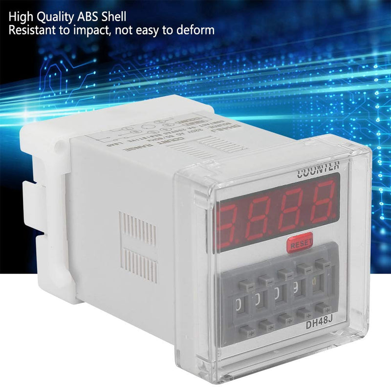  [AUSTRALIA] - Digital Counter Relay, DH48J 220VAC Digital Counter Relay LED display of the digital counter relay 220VAC 1-999900 8-pin, time relay/counter 1-999900