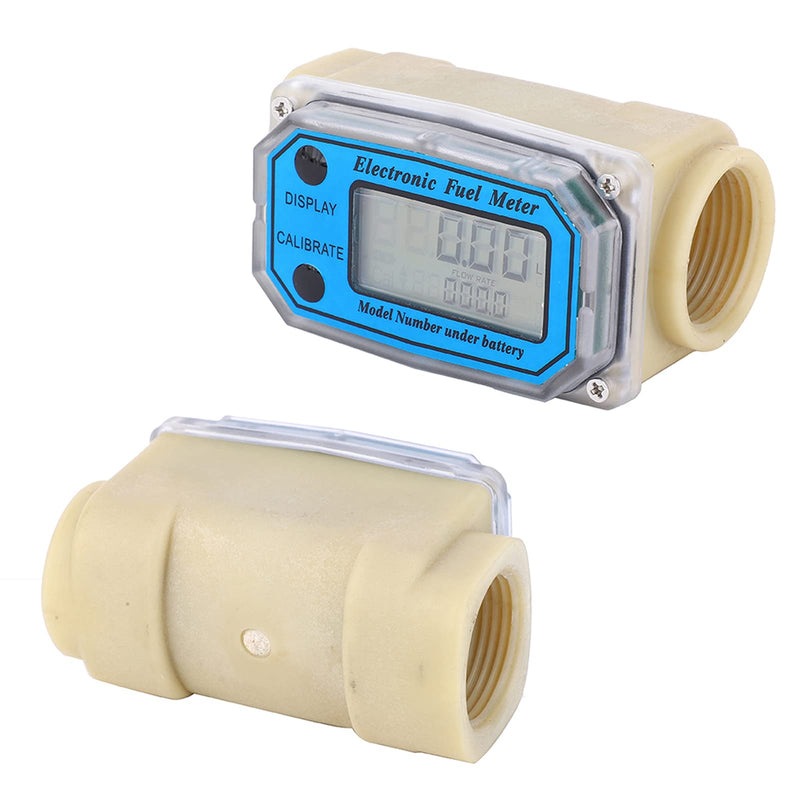  [AUSTRALIA] - Mini Fuel Flow Meter, Digital Turbine Meter, 15-120 L/min 1" NPT Flow Meter, LCD Digital Meter Diesel Fuel, Oil Flow Meter for Urea Kerosene Petrol