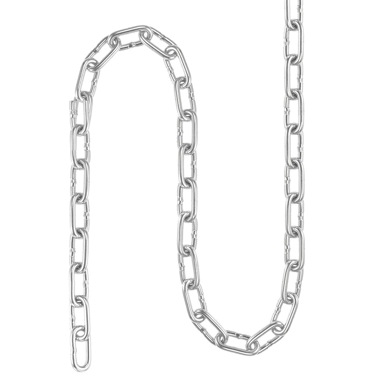  [AUSTRALIA] - uxcell Proof Coil Chain 1 Meter 3.02mm Thick 35Lbs Load Capacity, Zinc Plated 304 Stainless Steel for Clothes Hanging Guardrail