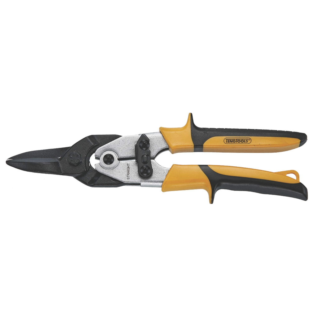  [AUSTRALIA] - Teng Tools Aviation Tin Snips - Straight Cut Regular Tin Cutting Shears - 490, Silver