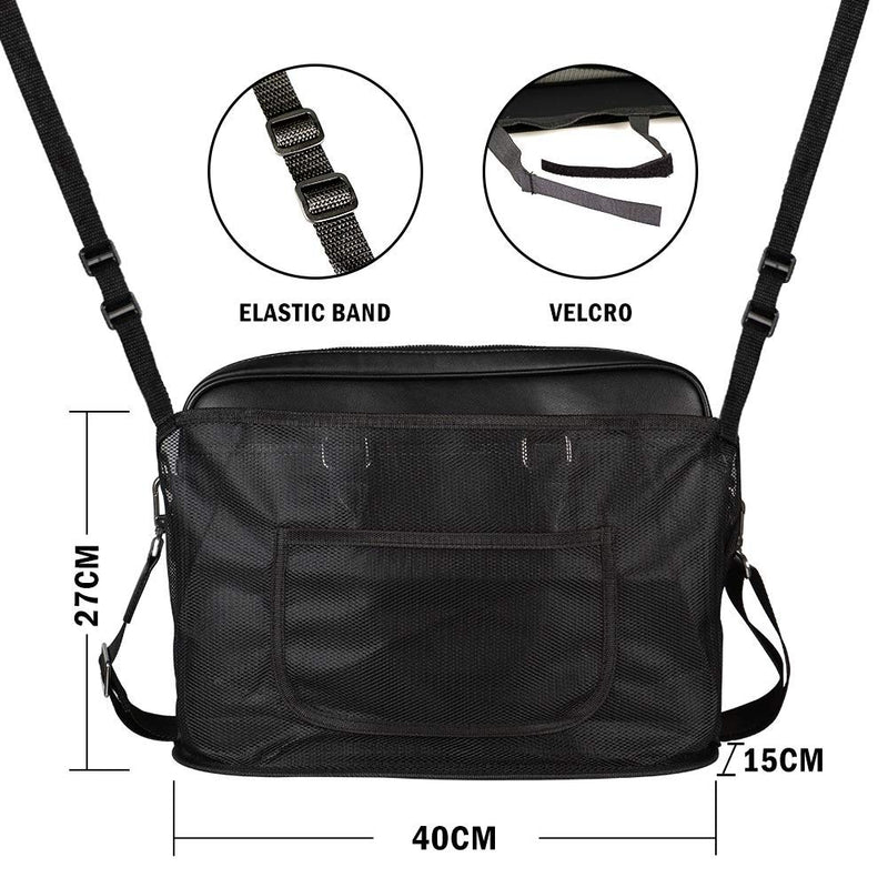  [AUSTRALIA] - eing Handbag Holder,Car Storage for Purse & Pocket for Smaller Items - Helps as Dog Barrier,Driver Storage Netting Pouch with Bag on Back,Black B-Upgrade Black