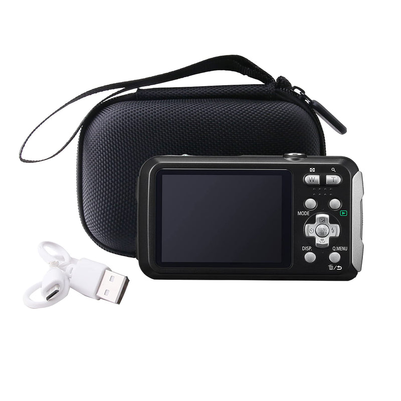 WERJIA Hard Carrying Case Compatible with Panasonic Lumix DMC-TS30/TS25 Digital Camera Underwater (Black) Black - LeoForward Australia