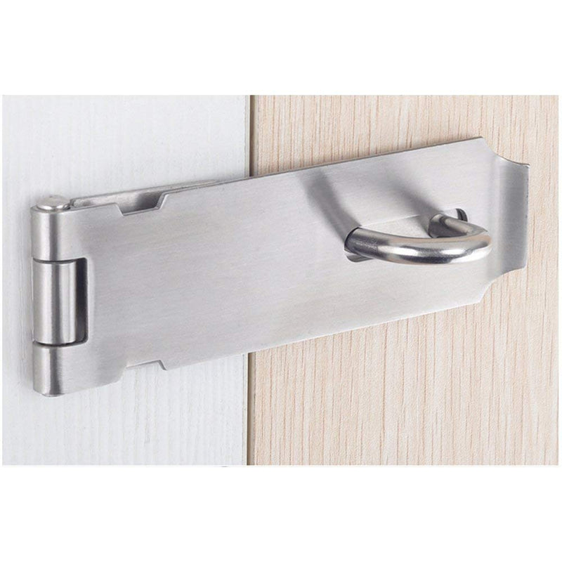  [AUSTRALIA] - Padlock Hasp 4.2 Inch Safety Door Bolt Gate Latches Padlock Hasp Stainless Steel Brushed Finish Door Buckle Clasp, 2 Pack (2Pack) 2Pack