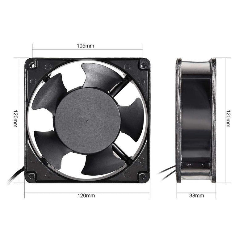  [AUSTRALIA] - uxcell Cooling Fan 120mm x 120mm x 38mm DP200A AC 220-240V 0.14A Dual Ball Bearings