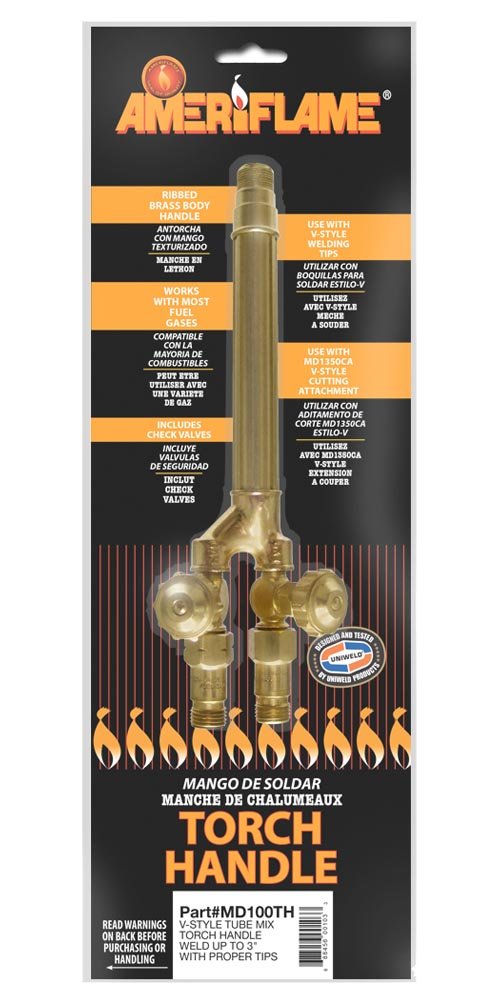  [AUSTRALIA] - Ameriflame MD100TH 7.625-Inch Medium Duty Welding Handle for General Purpose Heating, Brazing, Welding and Other Flame Processes