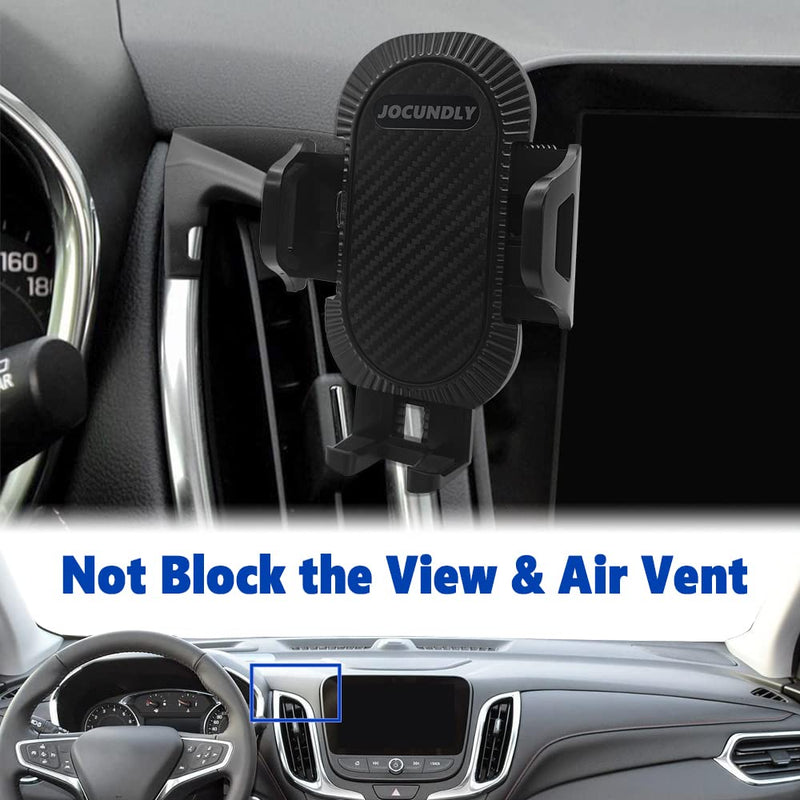  [AUSTRALIA] - JOCUNDLY Car Phone Mount for 2018-2023 Chevrolet Equinox Chevy [Thick Case Friendly] Mobile Phone Holder Cell Navigation Bracket Air Vent Auto Accessories Cradles, All Phones