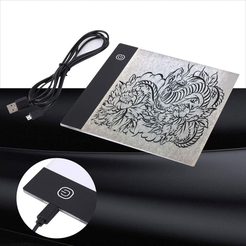  [AUSTRALIA] - FTVOGUE LED Tracing Light Box Board, Adjustable Brightness A5 USB Art Drawing Sketching Copy Pad for Tattoo Drawing, Streaming, Sketching